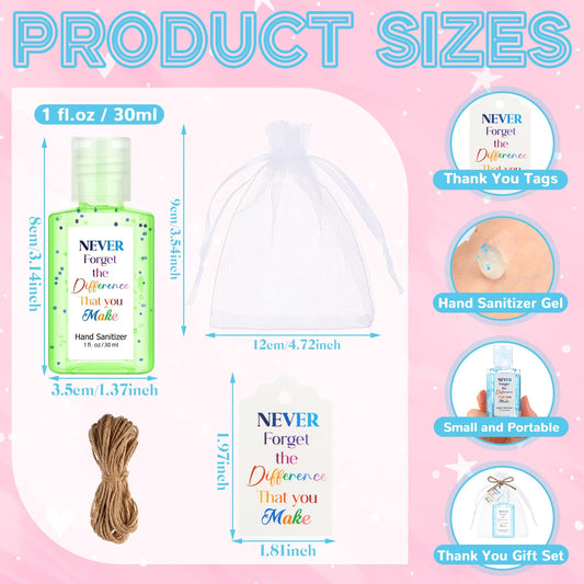 Frienda organza bags accompany each mini sanitizer for elegant gift presentation.