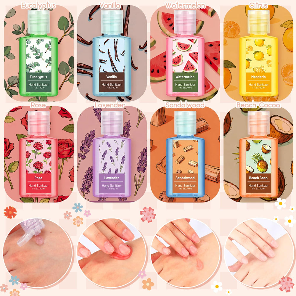 Frienda sandalwood scented sanitizer bottle with warm, inviting fragrance.