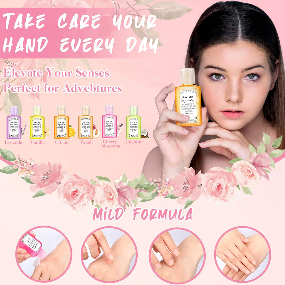 Frienda six fragrance options in compact 1oz hand sanitizers