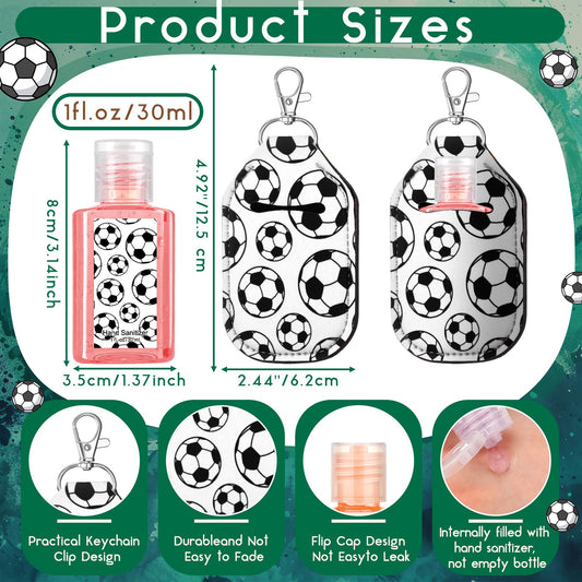 Frienda soccer keychain holder keeps sanitizer handy on bags and keys.