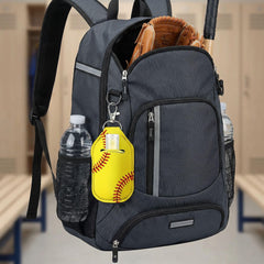 Frienda softball light-orange mini sanitizer compact for pockets and bags.
