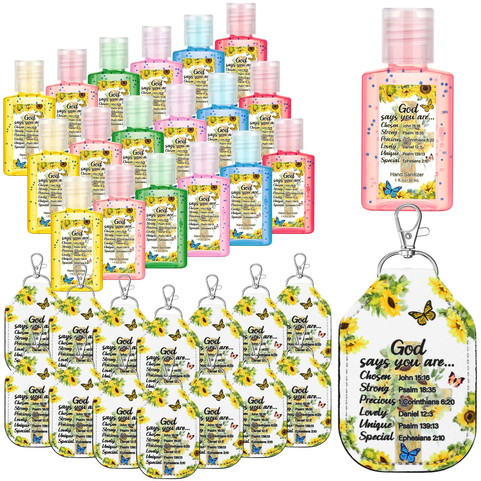 Frienda sunflower 1oz sanitizer bottle for on-the-go hygiene