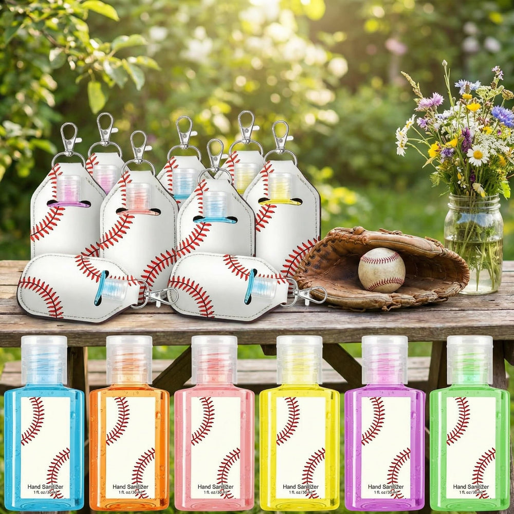 Frienda team-spirit display featuring six colors and baseball motifs.