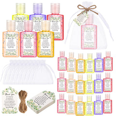 Frienda mini hand sanitizer bottles with pink flower design for guest gifts.