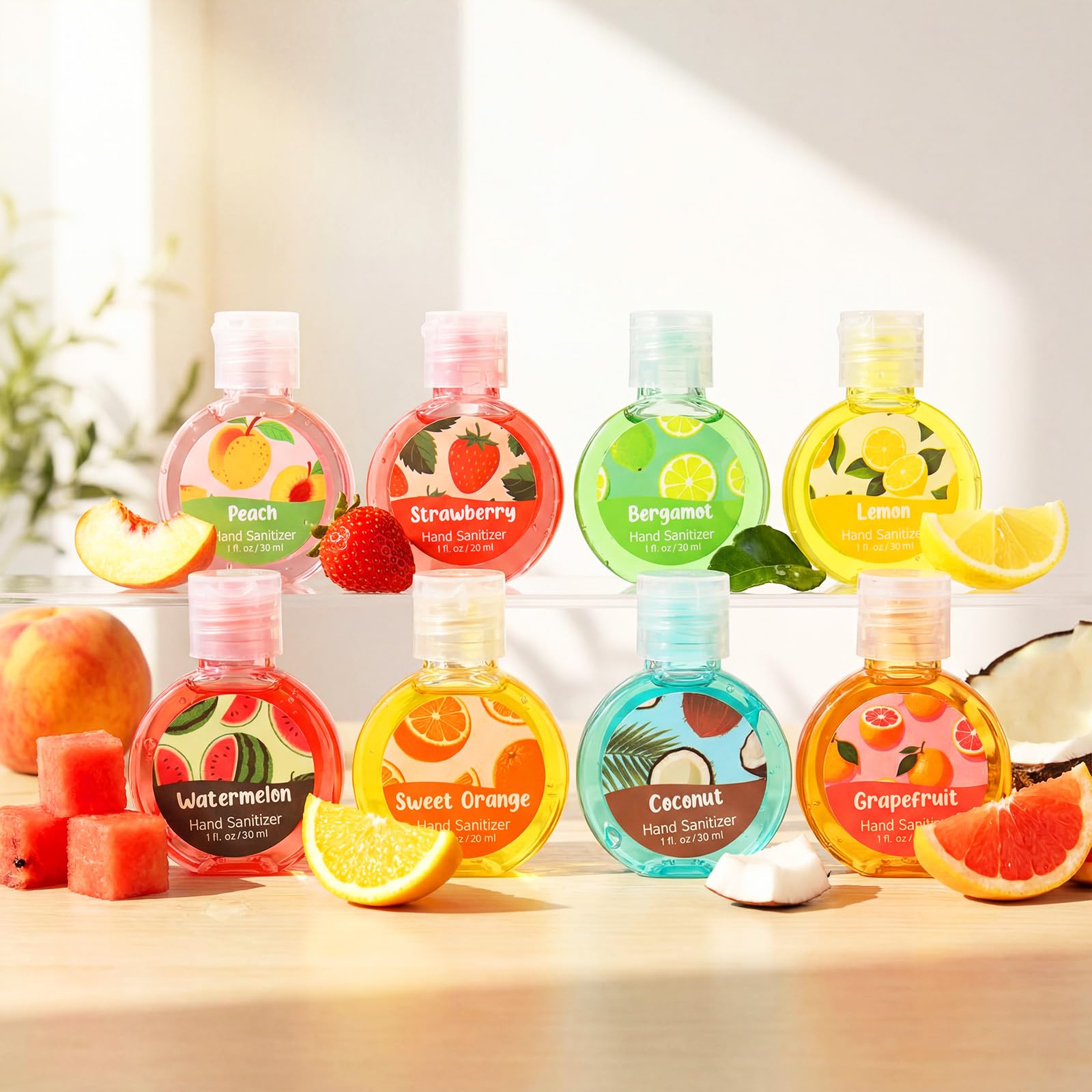 Frienda travel-size hand sanitizer round bottle ideal for bags and travel
