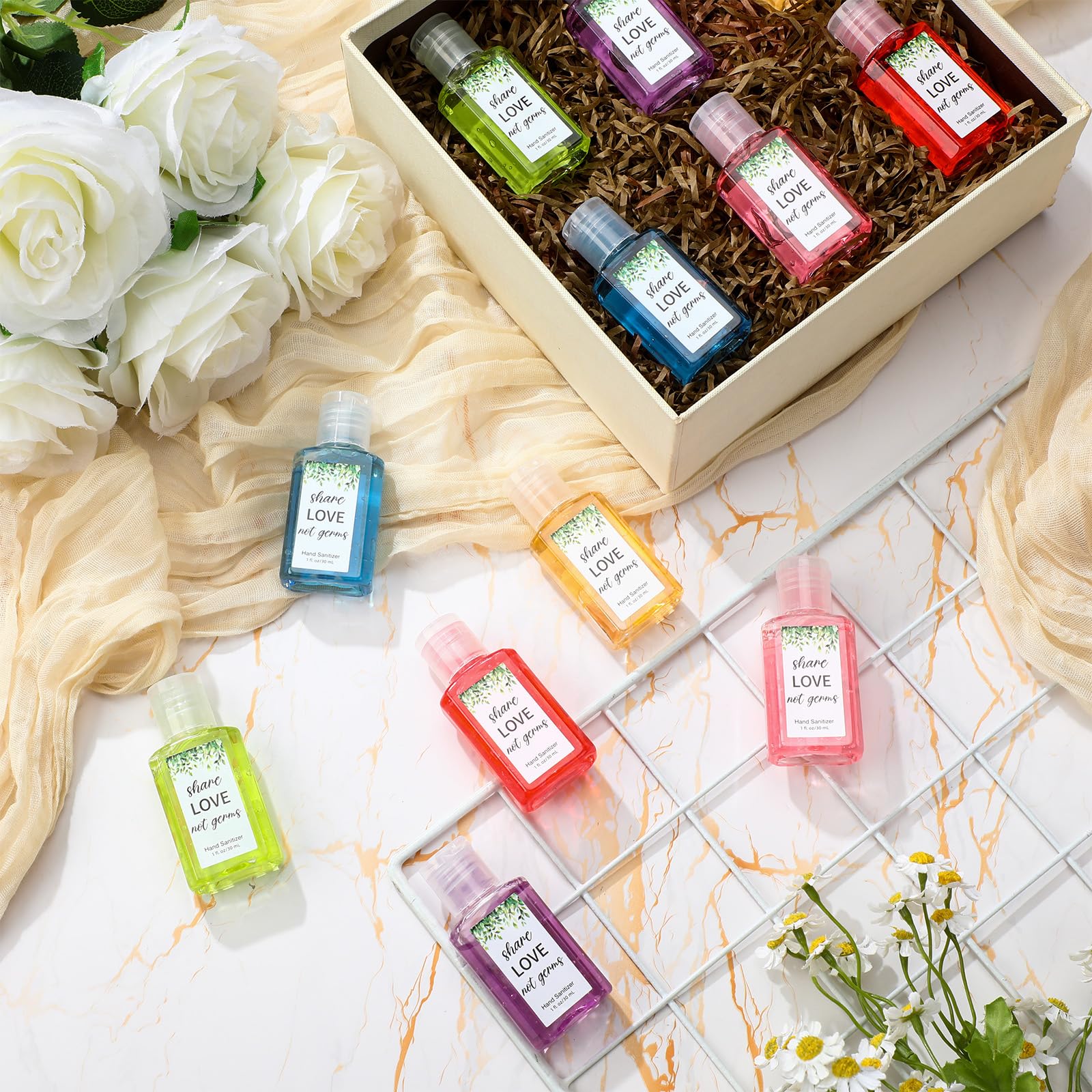 Frienda yellow lemon mini sanitizer, uplifting scent for party favors.