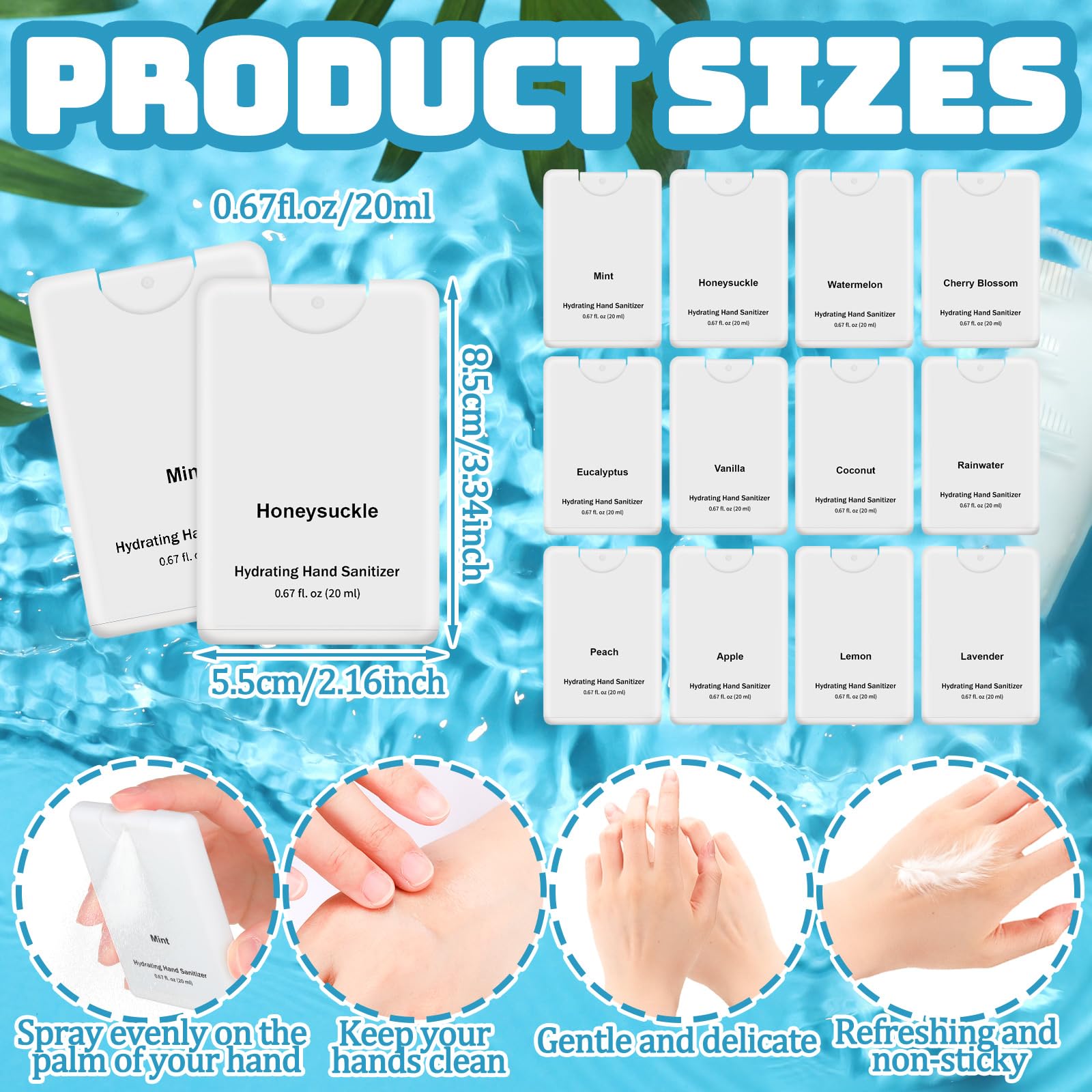 Frienda wedding party favor display with bulk sanitizer sprays