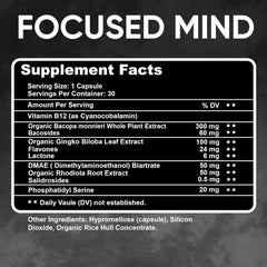 Friendly Vitamins Focused Mind is manufactured in a US facility with cGMP standards.