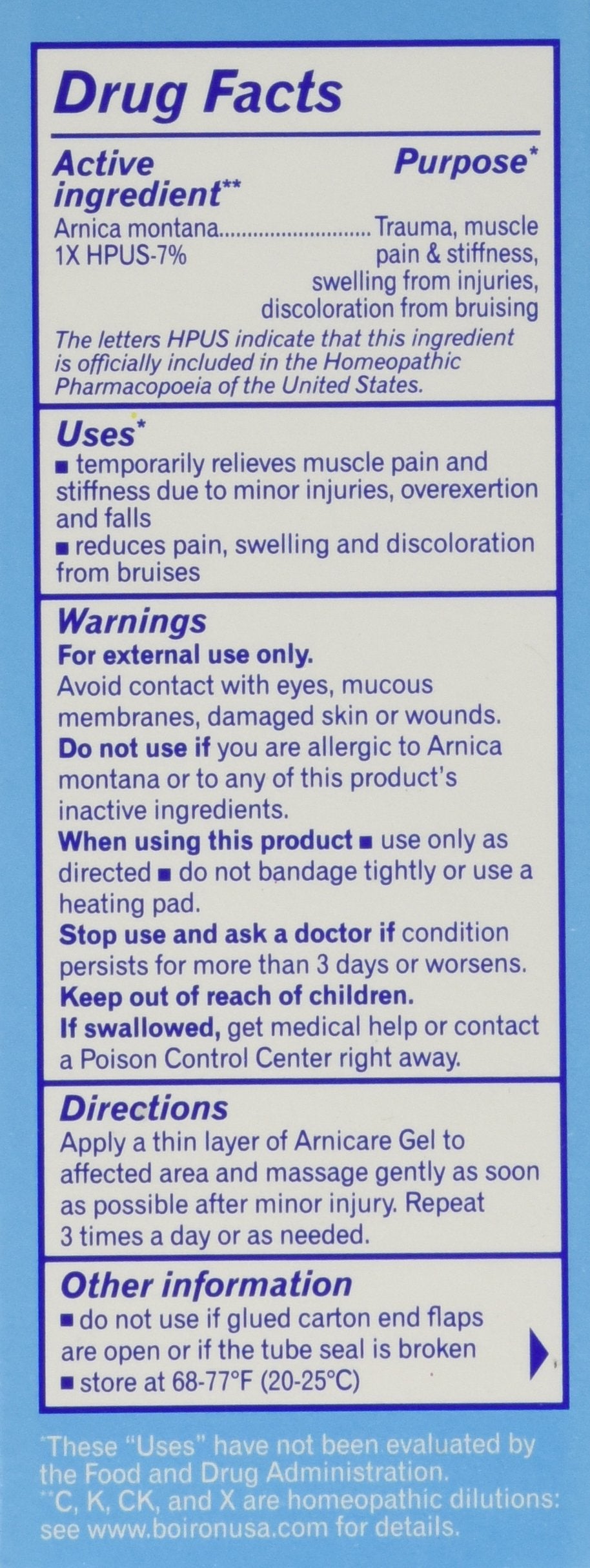 Friendshop Arnicare Arnica Gel applied to bruise for gentle relief