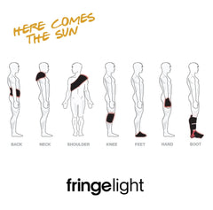 Fringe extra long wrap shows wireless design enabling on-the-go sessions.