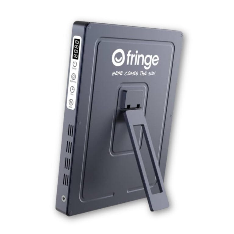 Fringe Red Light Panel compact design, fits tight spaces for daily sessions