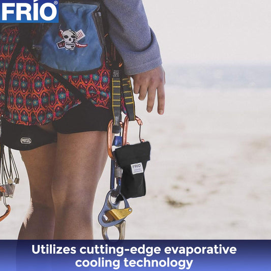 FRIO water-activated cooling after a 10–15 minute soak.