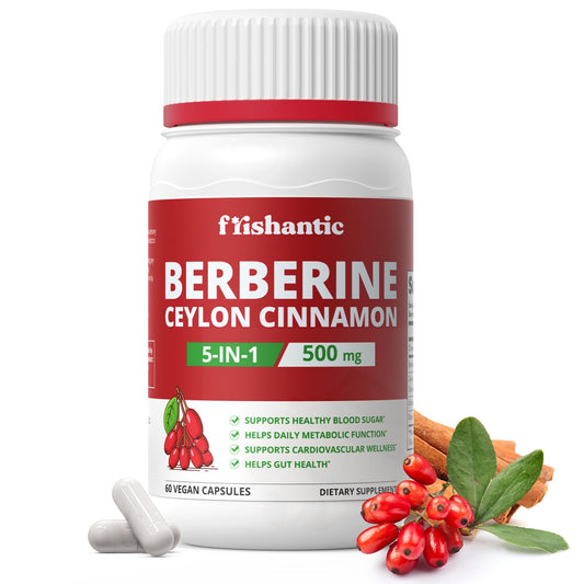 Frishantic berberine capsules bottle for daily blood sugar support