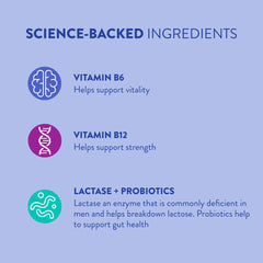 Friska daily enzymes lactase focus bottle addresses dairy sugar digestion