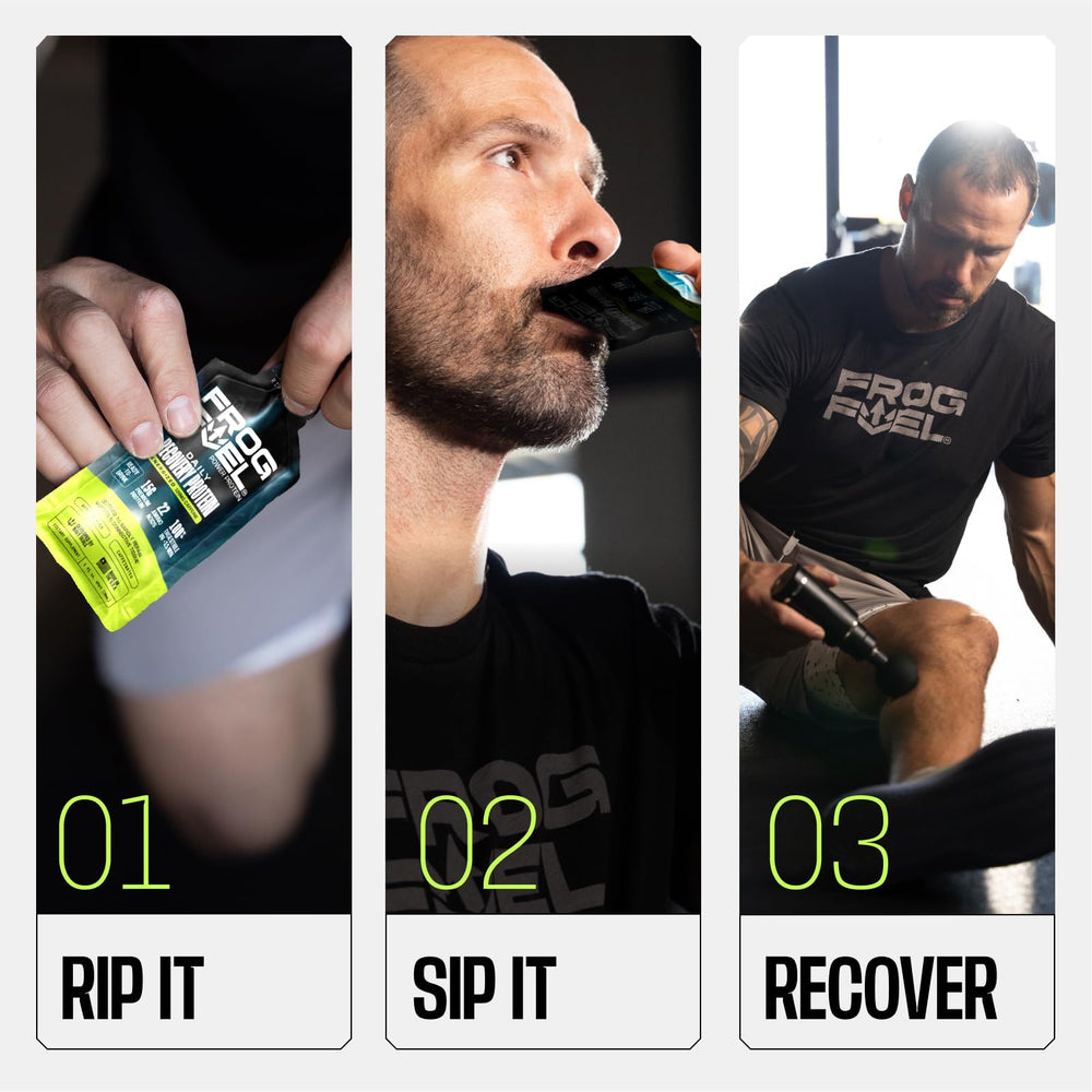 Frog Fuel nano-hydrolyzed collagen digests quickly for energy.