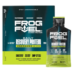 Frog Fuel Berry on-the-go shot offers quick energy and protein.