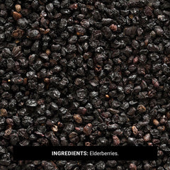 Frontier Co-op elderberries ready to be ground into powder for flavor and color.
