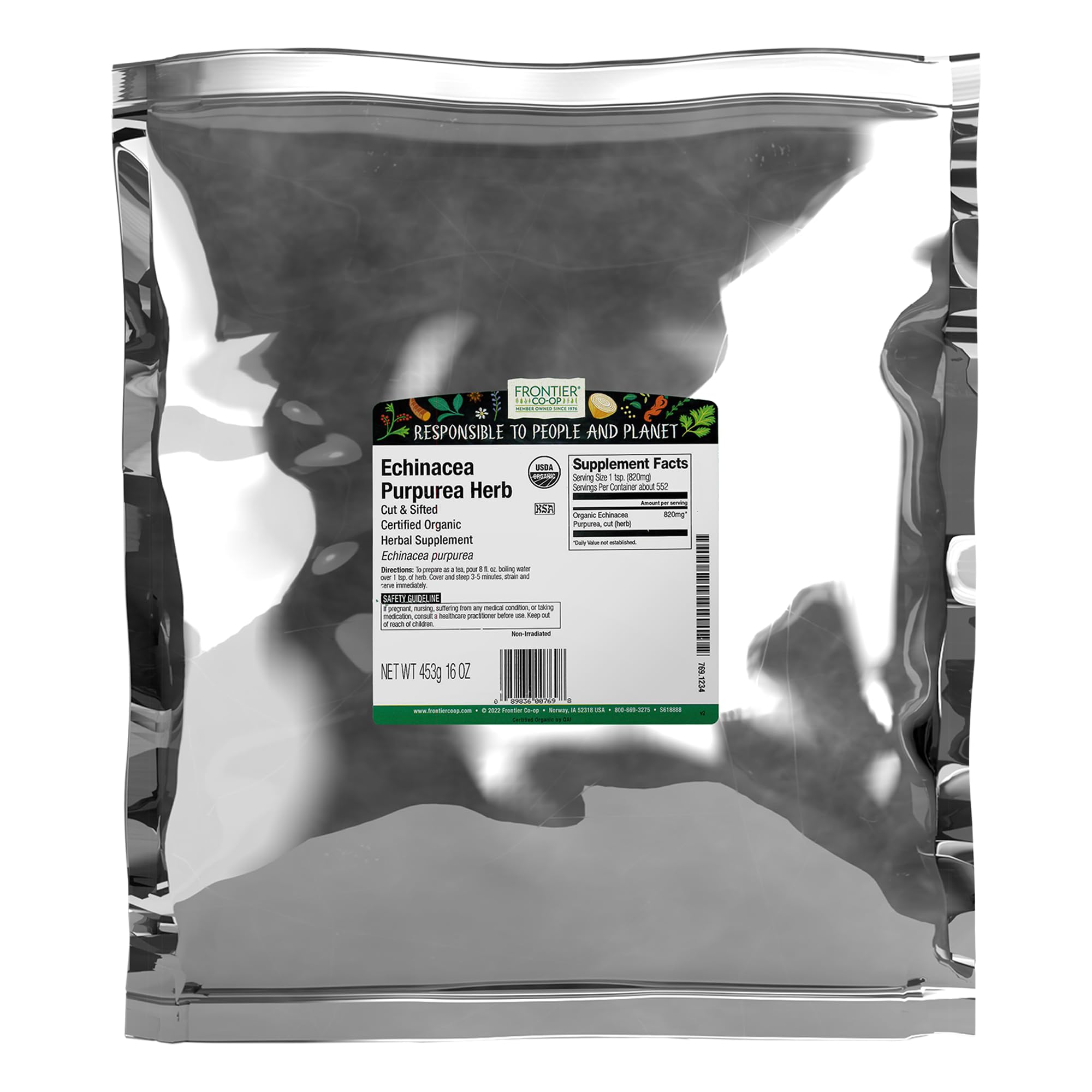 Frontier Co-op Echinacea Purpurea root cut and sifted, ready for bulk use