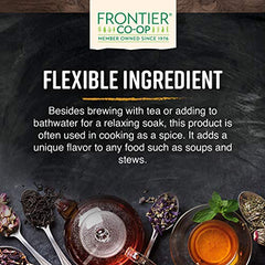Frontier Co-op valerian root for bedtime pillows adds calming aroma.