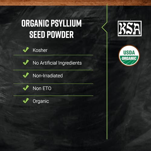 Frontier Psyllium Seed Powder organic 16oz label ready for fiber-rich kitchen uses.