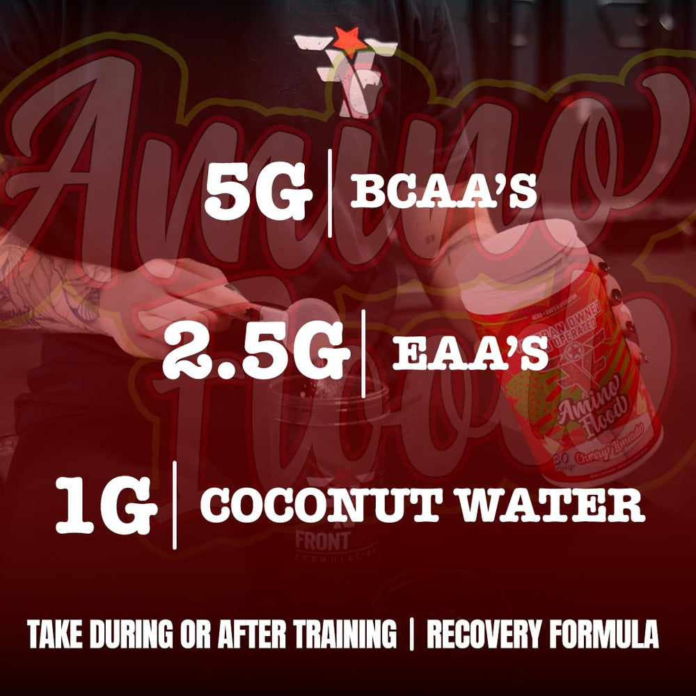 Athlete drinks Amino Flood during training for sustained hydration