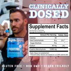 Frontline Formulations Creatine Monohydrate Gummies athletic lifestyle scene.