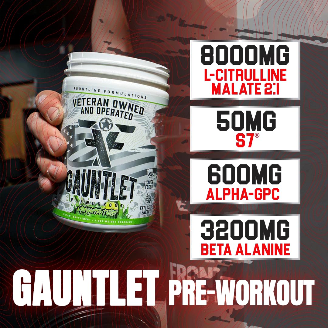 FRONTLINE Gauntlet shake-ready drink shows quick flavor boost.