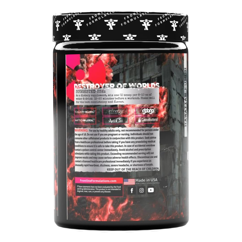 Closeup of Manhattan Project tub label highlighting premium formula