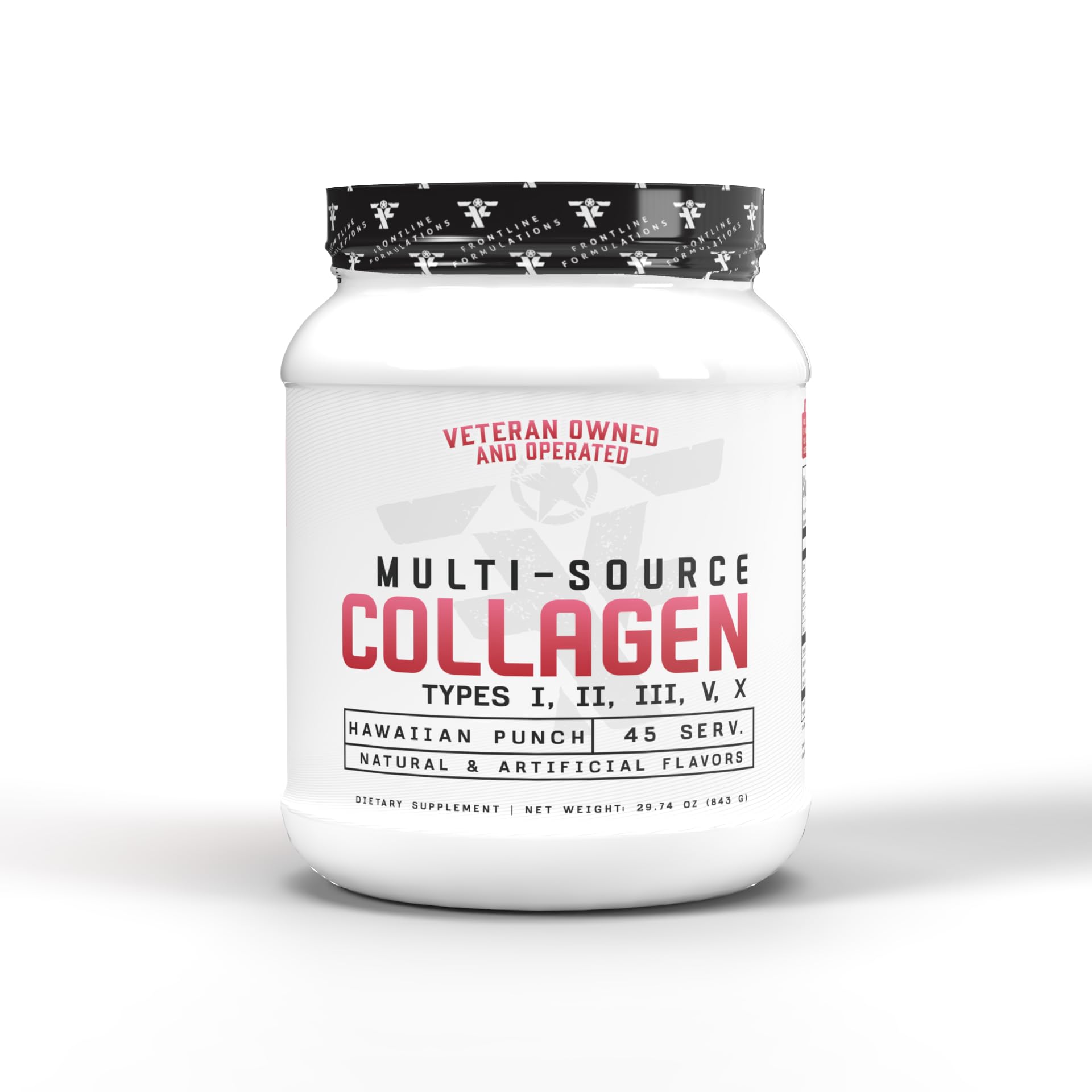Frontline Formulations Multi-Source Collagen bottle ideal for daily collagen routines and skin support.