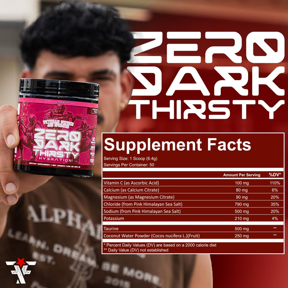 FRONTLINE FORMULATIONS Zero Dark Thirsty mixing into water for hydration