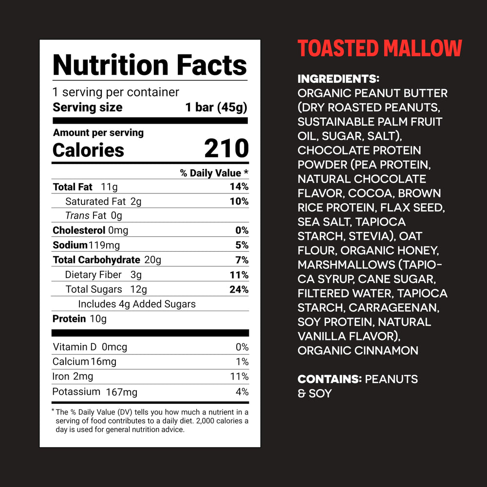 FRO PRO bar label image, gluten-free and dairy-free promise with clean ingredients.