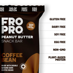 FRO PRO plant protein bar held in hand for on-the-go snacking.