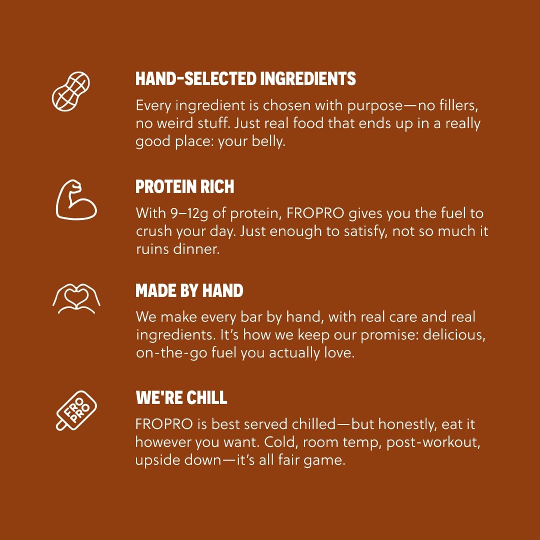 FRO PRO plant-based bar opened in a lunchbox during midday break