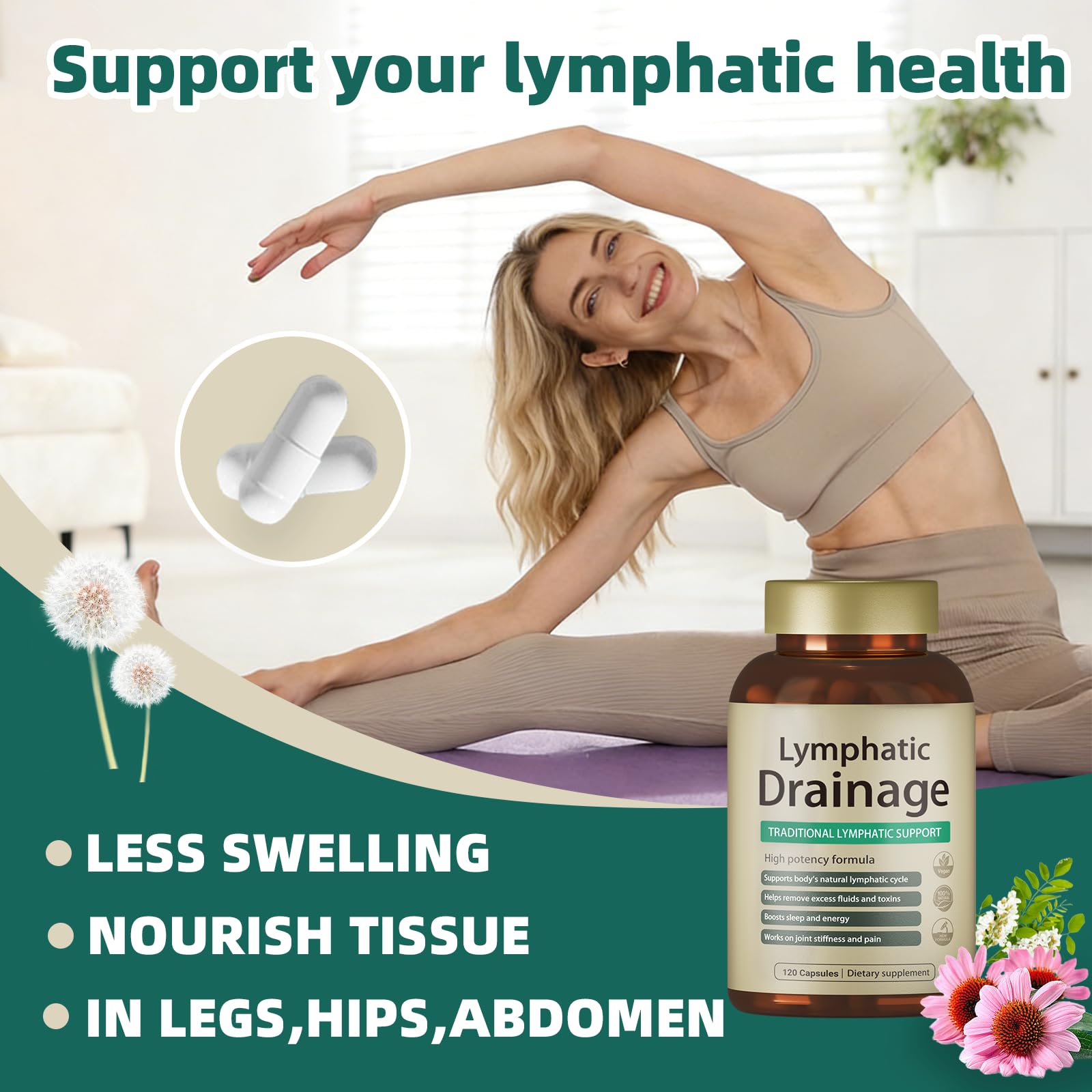 FRZVEO Water Balance Detox Capsules suggest light, refreshed feelings.