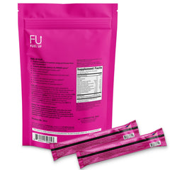FU FUEL UP Play electrolyte fruit punch served in a glass for daily hydration