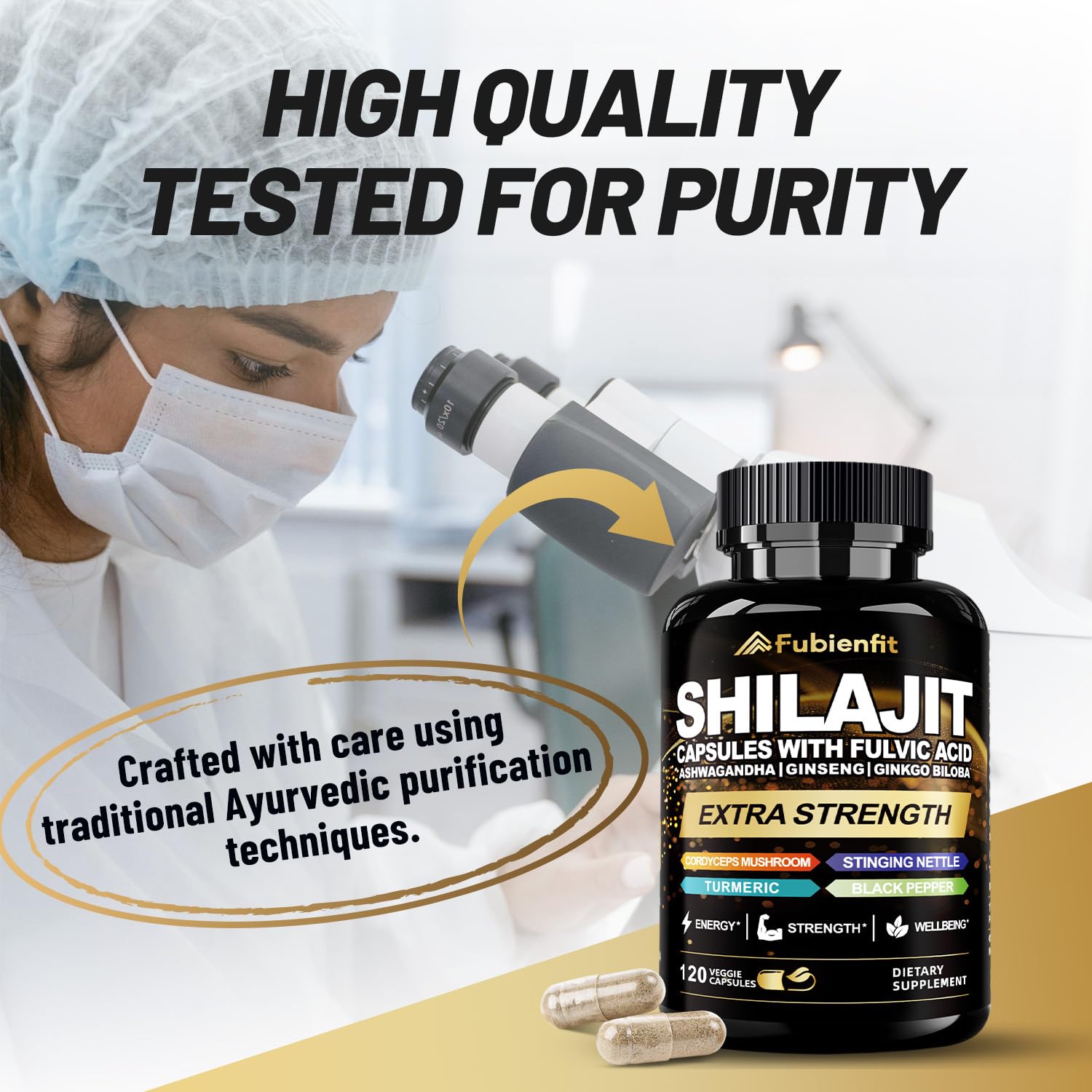Capsules taken with meals for convenient daily use