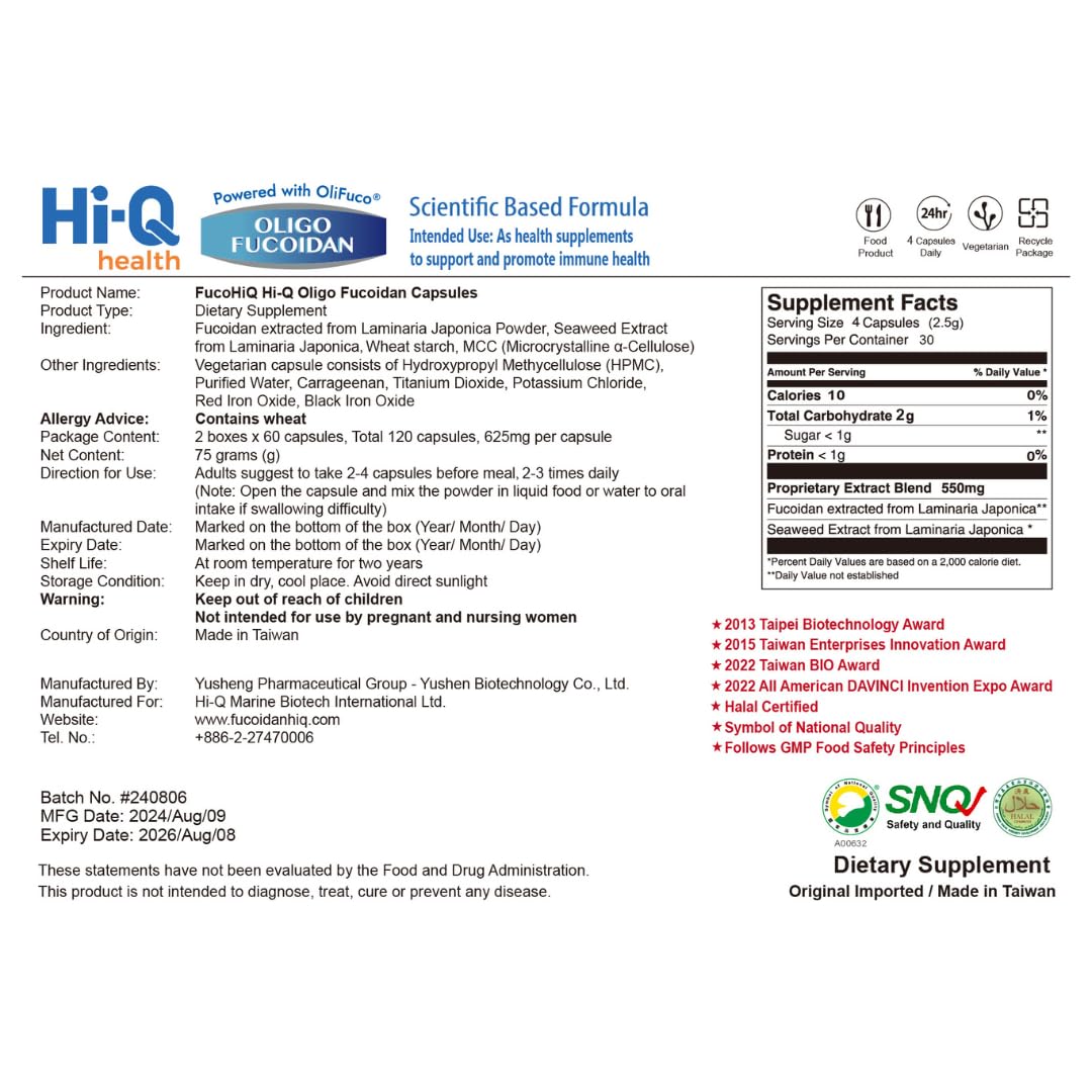 FUCOHIQ Oligo Fucoidan capsules lifestyle photo shows daily routine integration.