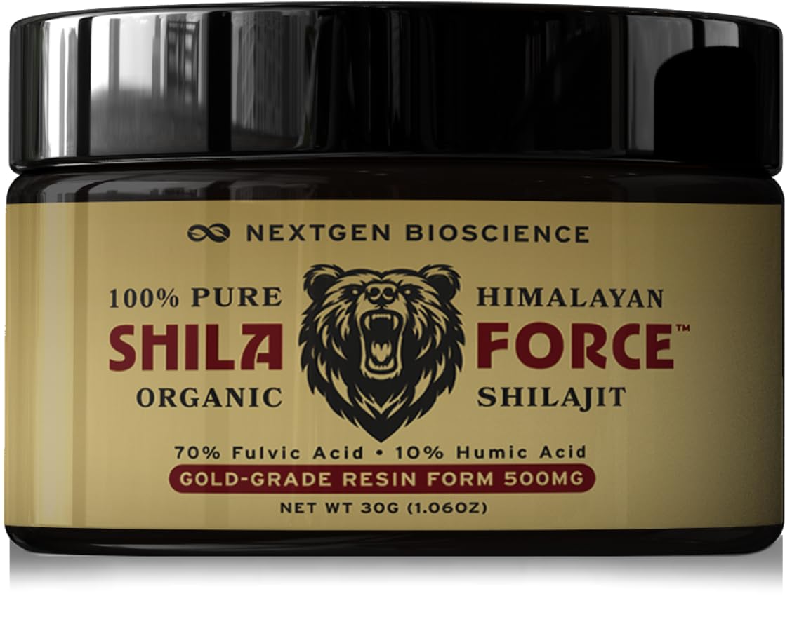 FUCOIDAN FORCE ShilaForce closeup of resin highlights golden texture and purity.