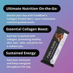 Fuel 4 Ever nutrition facts label highlights 14-15 g protein per bar