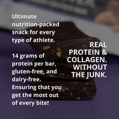 Fuel 4 Ever collagen bar texture close-up reveals chewy center and almond crunch