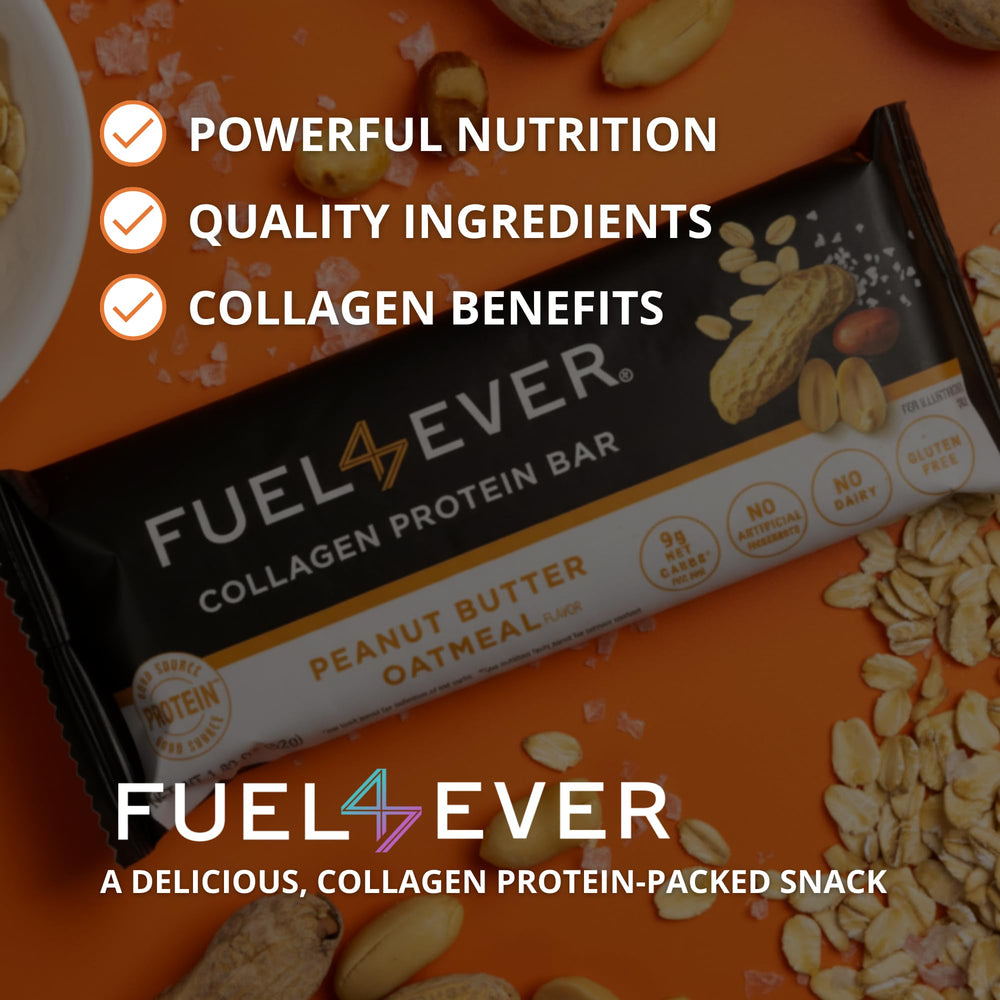 Fuel 4 Ever peanut butter oatmeal flavor shows creamy texture.
