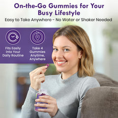 Serving bowl with FUELE+ gummies for between-workout fueling.