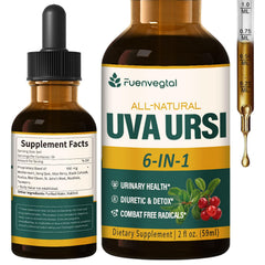 Fuenvegtal Uva Ursi drops bottle with label promoting urinary wellness