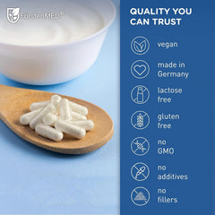 FürstenMED Bifidoflor HIT German manufacturing badge indicates quality standards.
