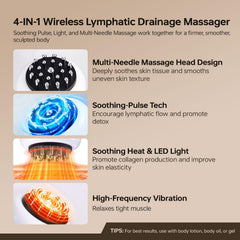 FUFADADE lymphatic drainage massager white ergonomic grip shows comfortable handling