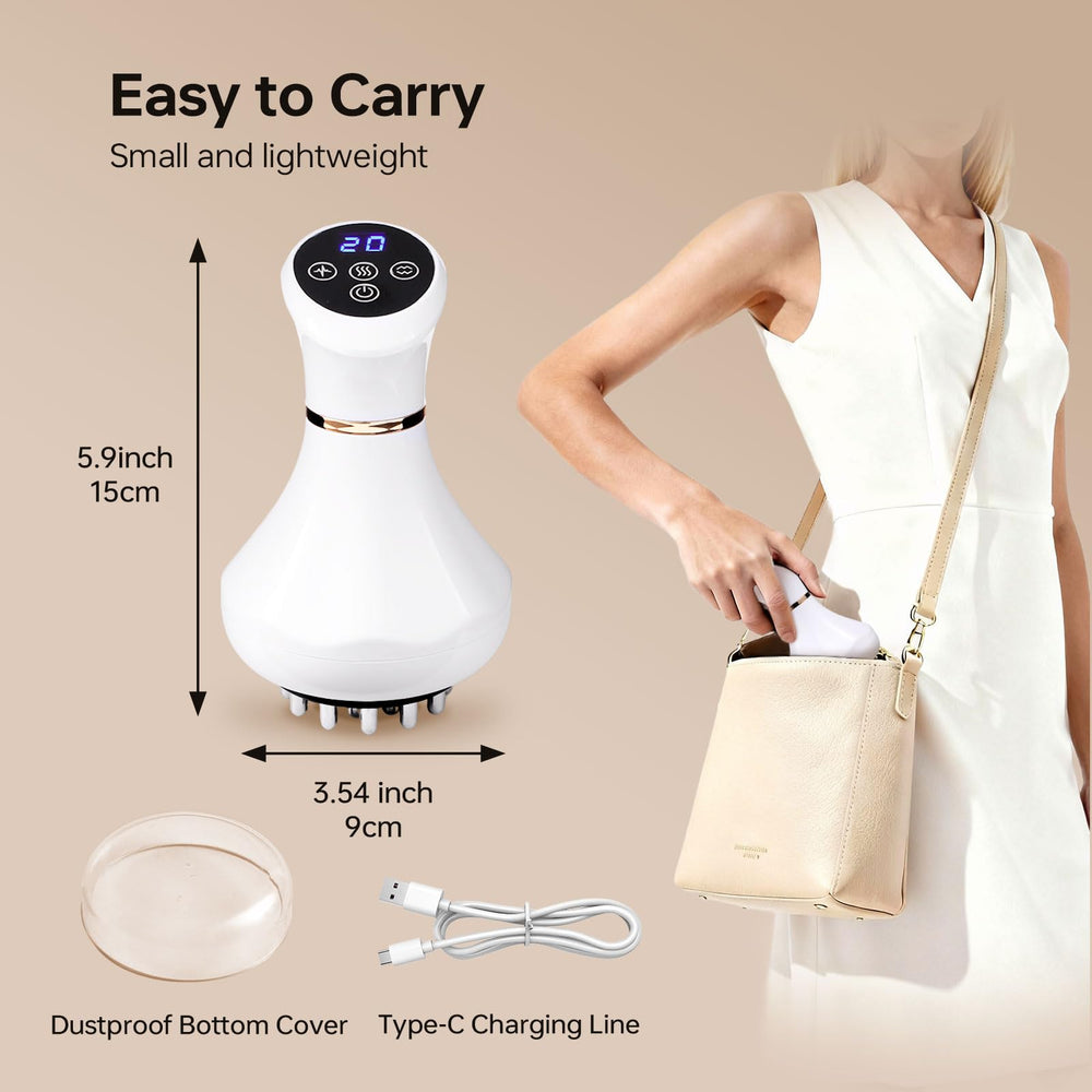 FUFADADE lymphatic drainage massager white portable design for travel-friendly self-care