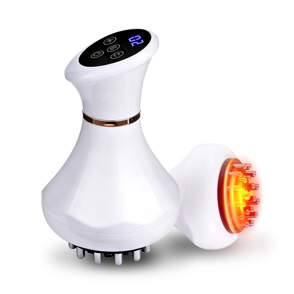 FUFADADE lymphatic drainage massager white front view for at-home relaxation and smoother skin appearance