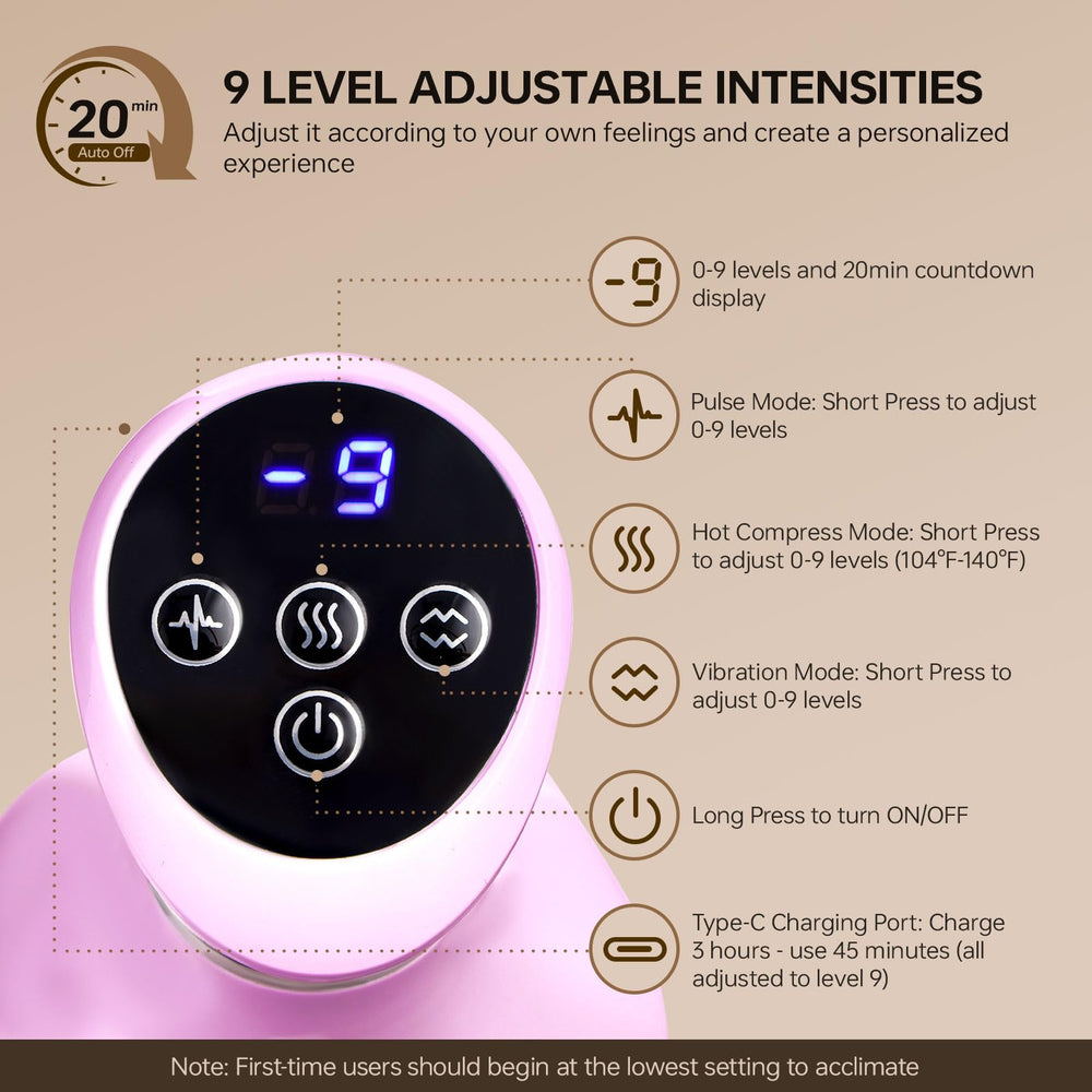 FUFADADE massager with heat function to ease tired muscles during sessions