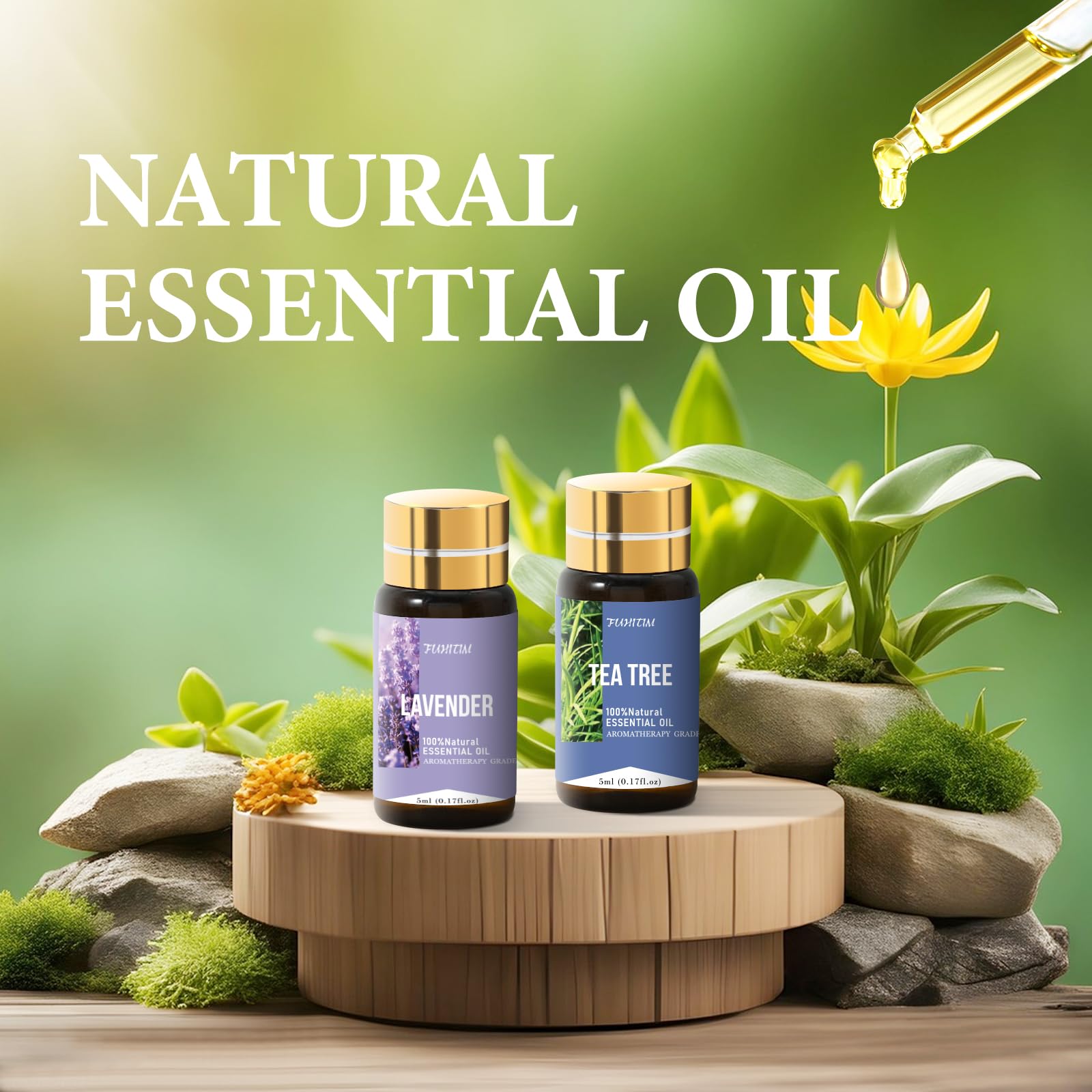 FUHITIM diffuser oil bottle in use creating a calming aroma