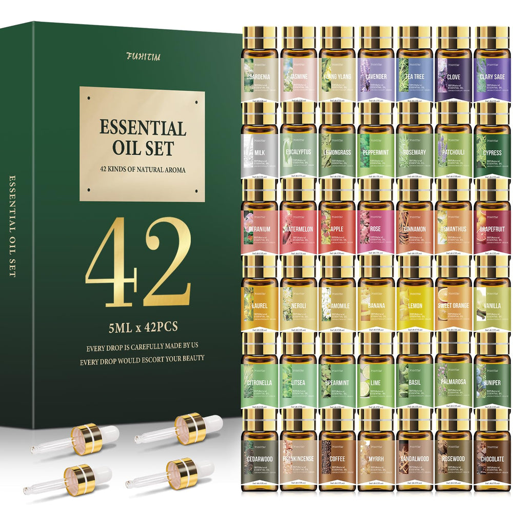 FUHITIM essential oil set with 42 bottles in premium packaging